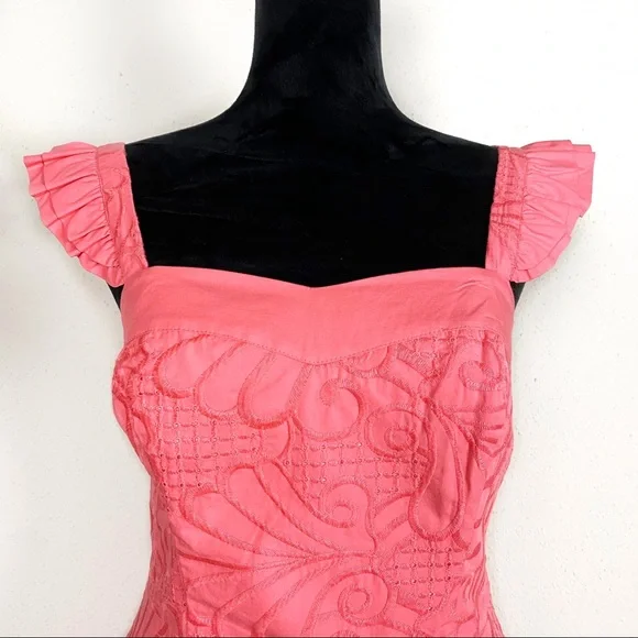 Lilly Pulitzer SARAFINA pink salmon ruffle dress - Picture 2 of 8